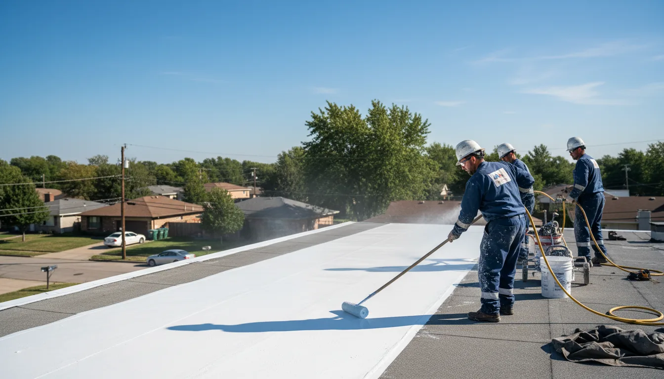 Commercial roof coating in Raywood, TX near me